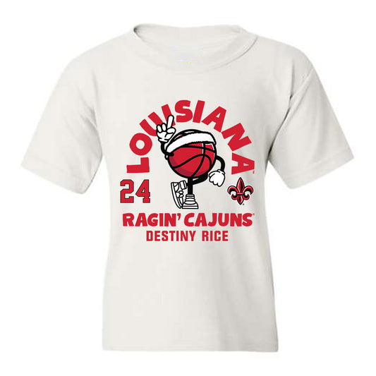 Louisiana - NCAA Women's Basketball : Destiny Rice - Youth T-Shirt Fashion Shersey
