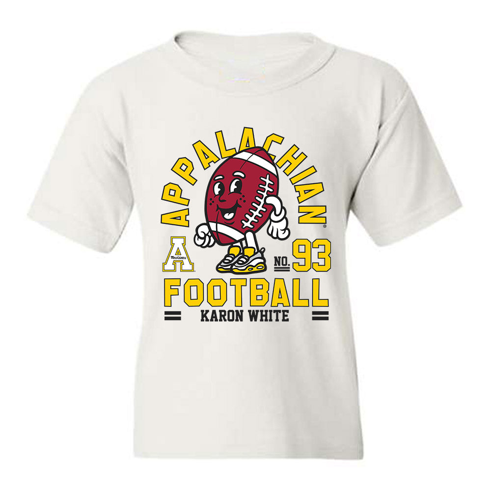 App State - NCAA Football : KaRon White - Fashion Shersey Youth T-Shirt