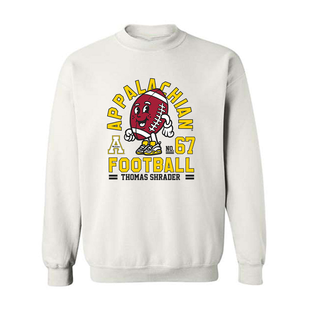 App State - NCAA Football : Thomas Shrader - Crewneck Sweatshirt Fashion Shersey