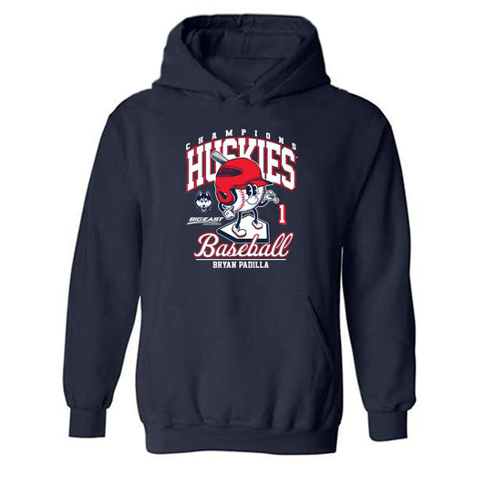 UConn - NCAA Baseball : Bryan Padilla - Hooded Sweatshirt Fashion Shersey