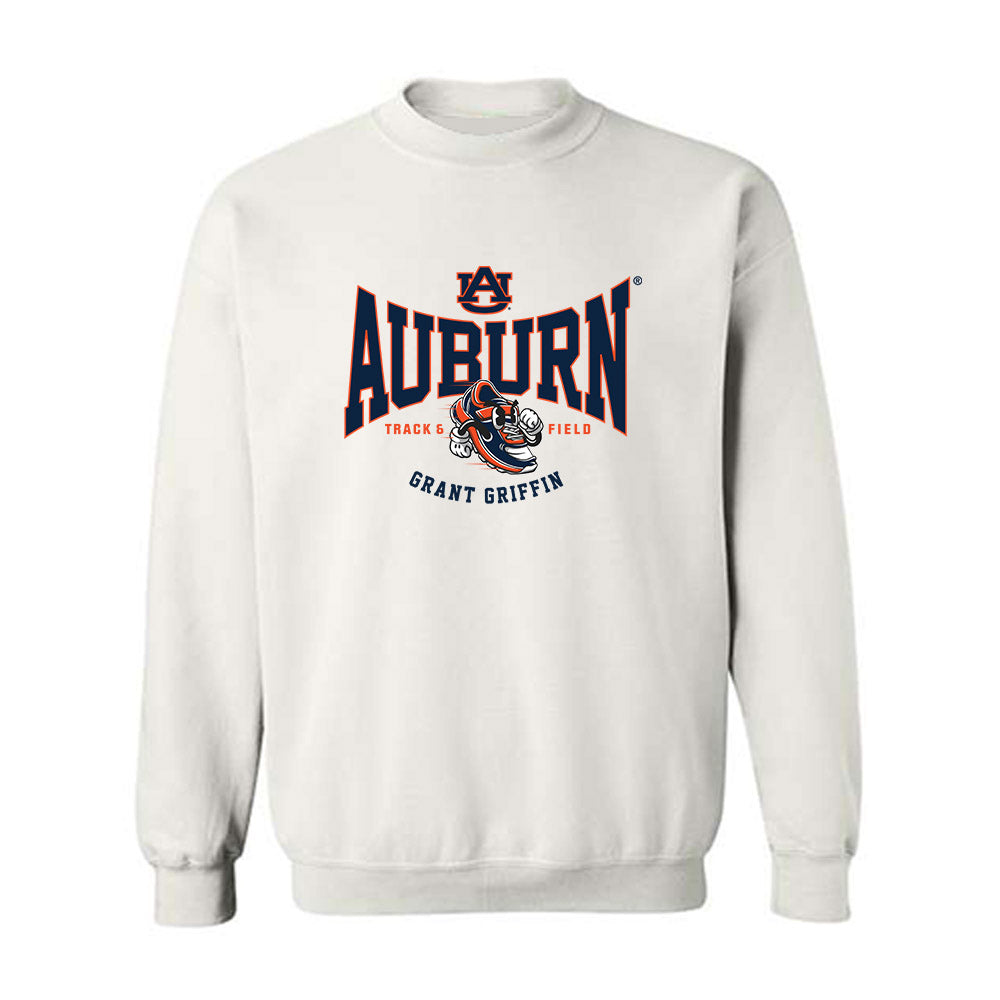 Auburn - NCAA Men's Track & Field (Outdoor) : Grant Griffin - White Fashion Sweatshirt