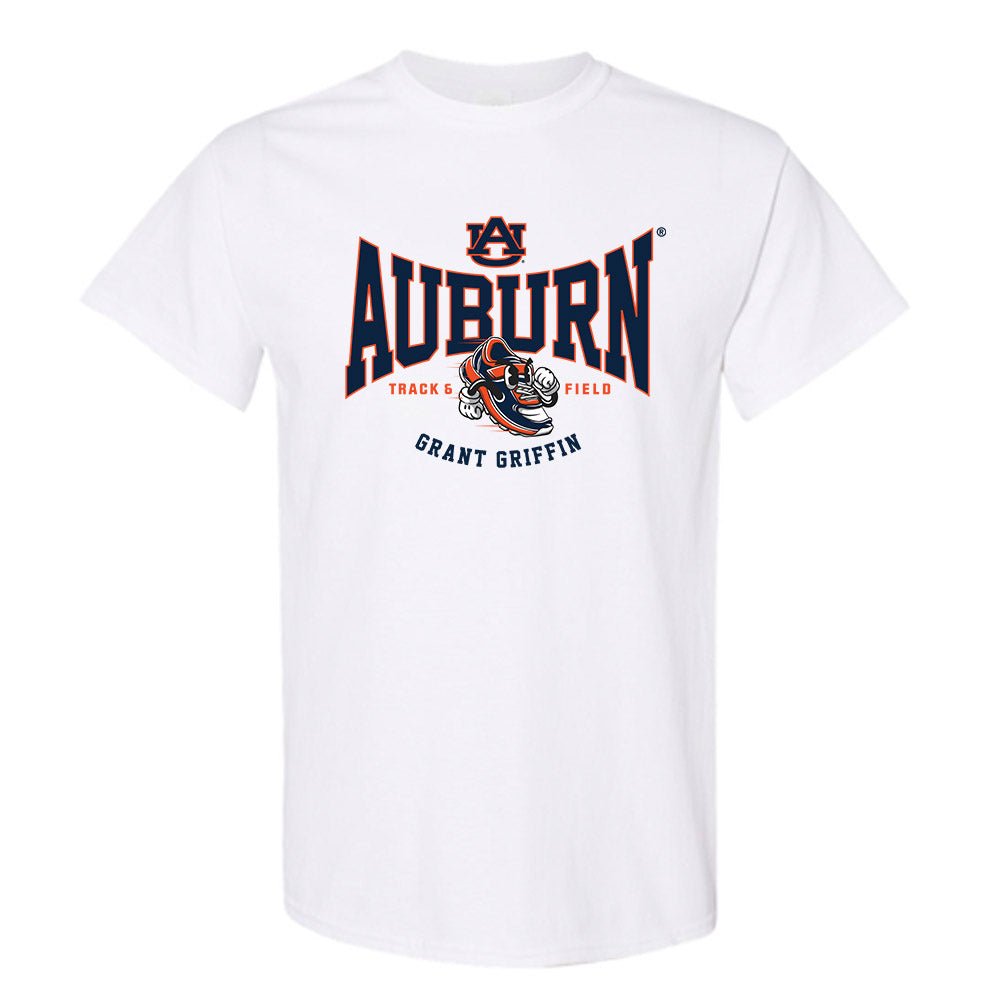Auburn - NCAA Men's Track & Field (Outdoor) : Grant Griffin - White Fashion Short Sleeve T-Shirt