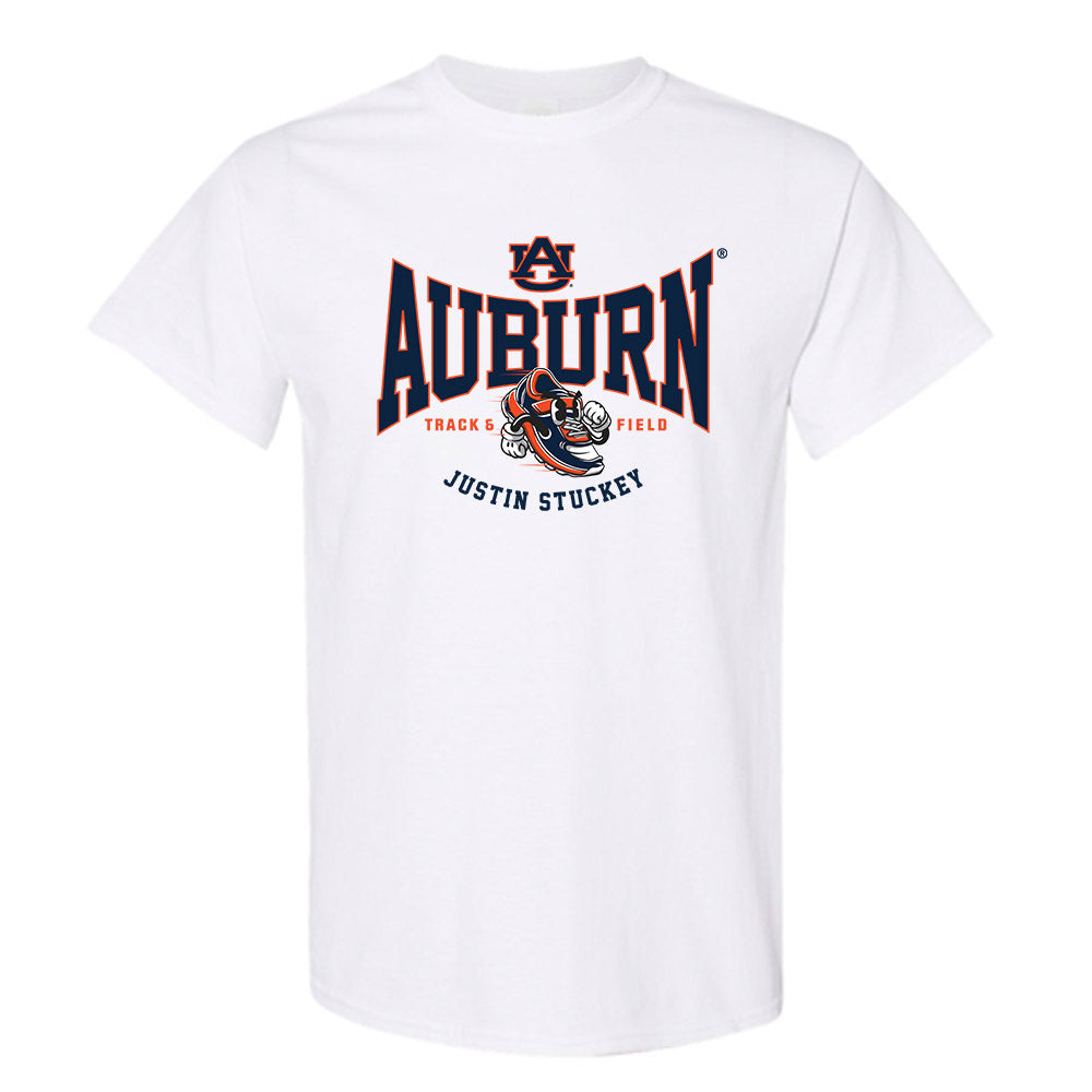 Auburn - NCAA Men's Track & Field (Outdoor) : Justin Stuckey - White Fashion Short Sleeve T-Shirt