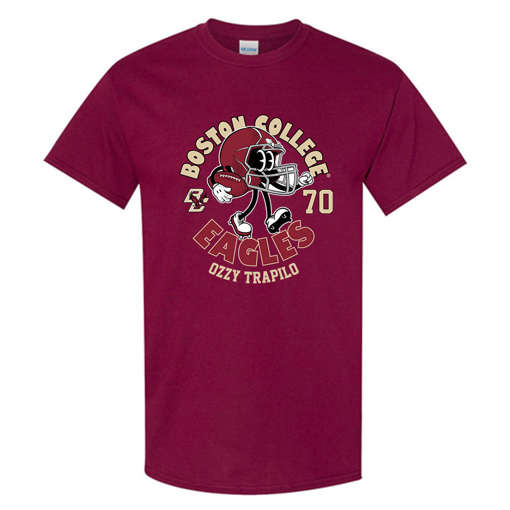 Boston College - NCAA Football : Ozzy Trapilo - Maroon Fashion Shersey Short Sleeve T-Shirt