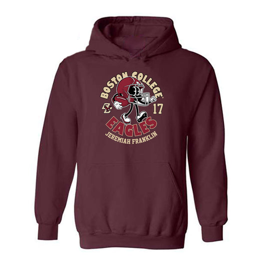 Boston College - NCAA Football : Jeremiah Franklin - Maroon Fashion Shersey Hooded Sweatshirt