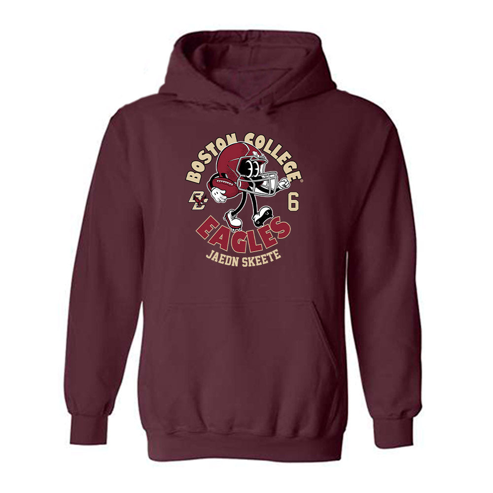 Boston College - NCAA Football : Jaedn Skeete - Maroon Fashion Hooded Sweatshirt