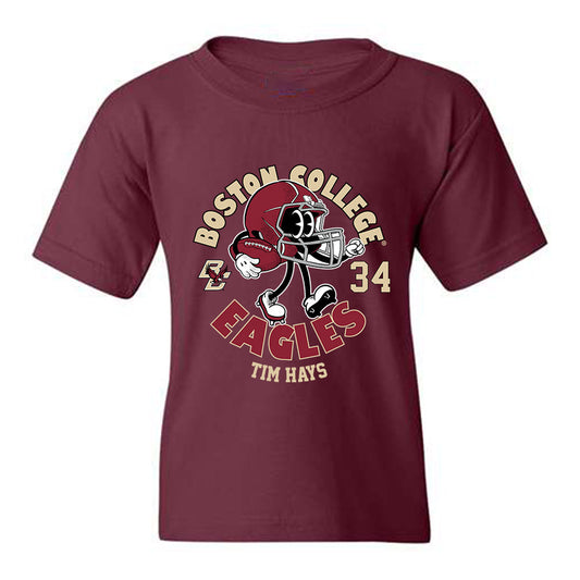 Boston College - NCAA Football : Tim Hays - Maroon Fashion Shersey Youth T-Shirt