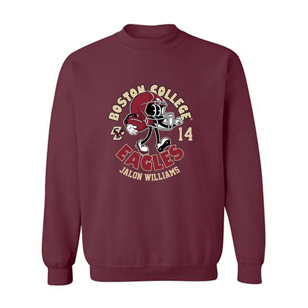 Boston College - NCAA Football : Jalon Williams - Maroon Fashion Sweatshirt