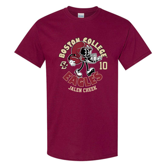 Boston College - NCAA Football : Jalen Cheek - Maroon Fashion Shersey Short Sleeve T-Shirt