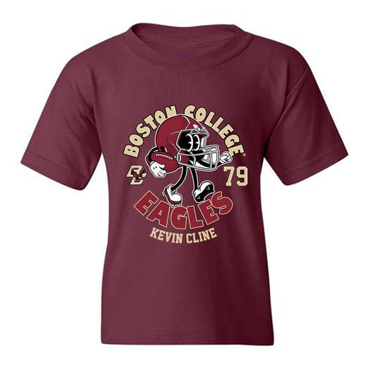 Boston College - NCAA Football : Kevin Cline - Maroon Fashion Shersey Youth T-Shirt