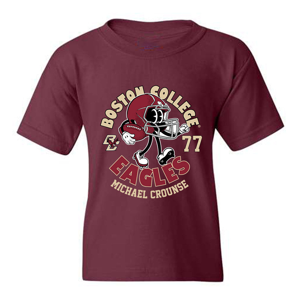 Boston College - NCAA Football : Michael Crounse - Maroon Fashion Youth T-Shirt