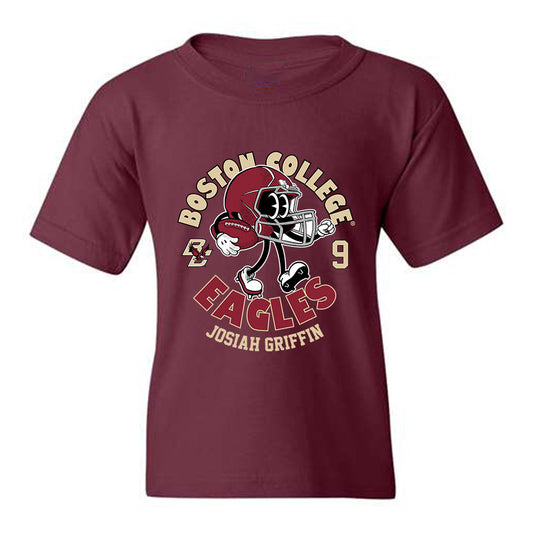 Boston College - NCAA Football : Josiah Griffin - Maroon Fashion Youth T-Shirt