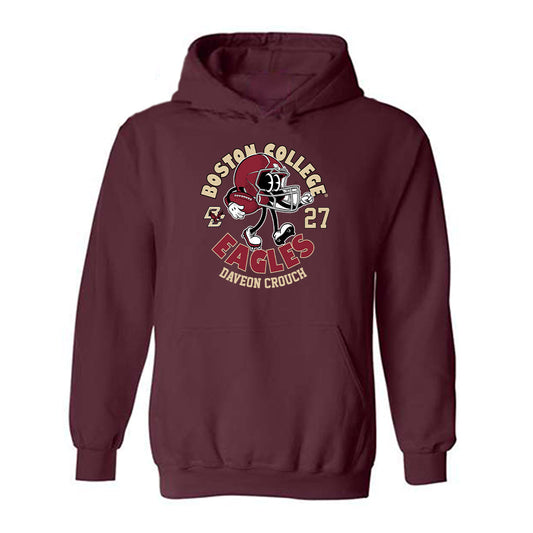 Boston College - NCAA Football : Daveon Crouch - Maroon Fashion Shersey Hooded Sweatshirt