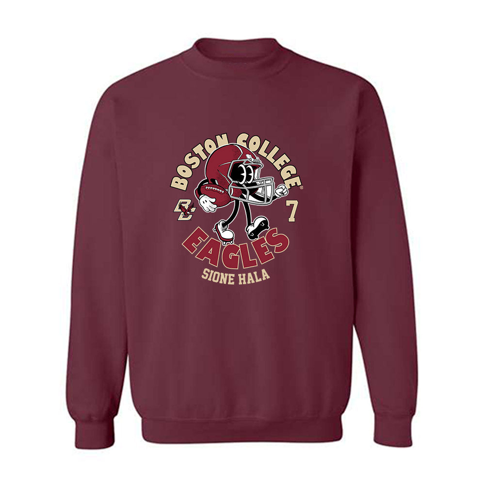 Boston College - NCAA Football : Sione Hala - Maroon Fashion Shersey Sweatshirt