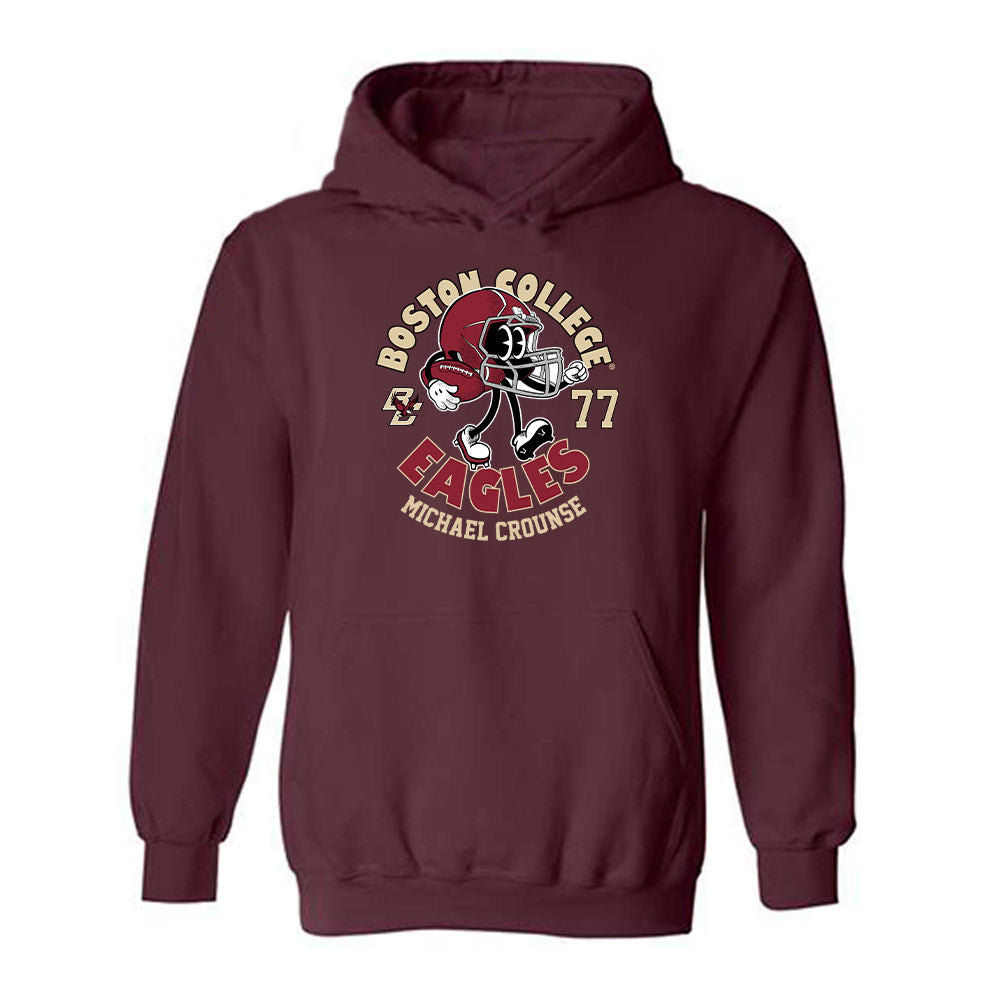 Boston College - NCAA Football : Michael Crounse - Maroon Fashion Hooded Sweatshirt