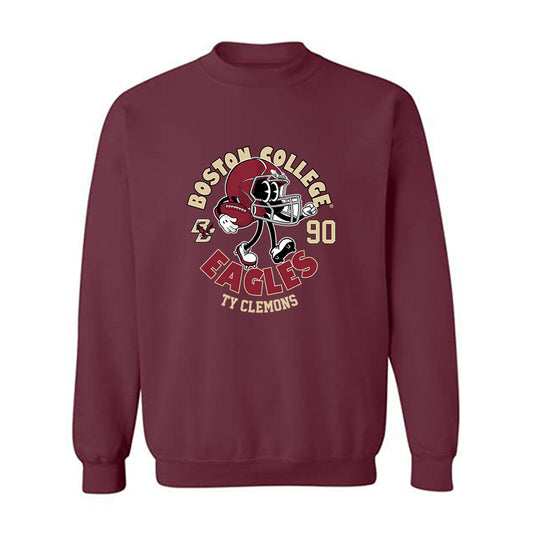 Boston College - NCAA Football : Ty Clemons - Maroon Fashion Shersey Sweatshirt