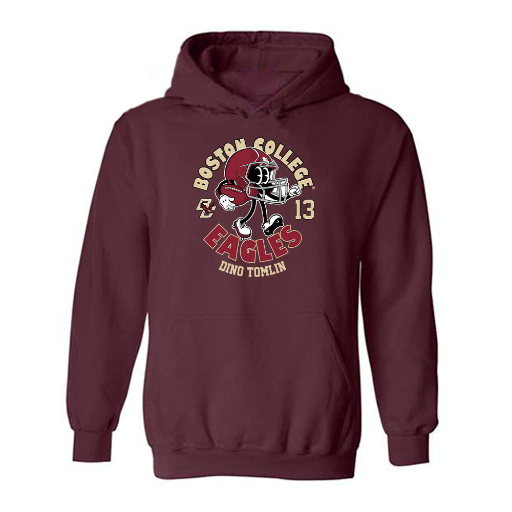 Boston College - NCAA Football : Dino Tomlin - Maroon Fashion Shersey Hooded Sweatshirt