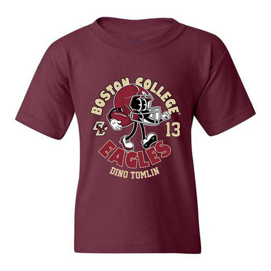 Boston College - NCAA Football : Dino Tomlin - Maroon Fashion Shersey Youth T-Shirt