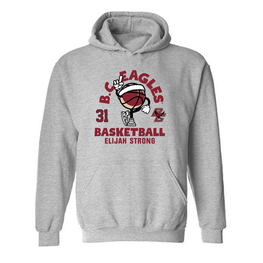 Boston College - NCAA Men's Basketball : Elijah Strong - Hooded Sweatshirt Fashion Shersey