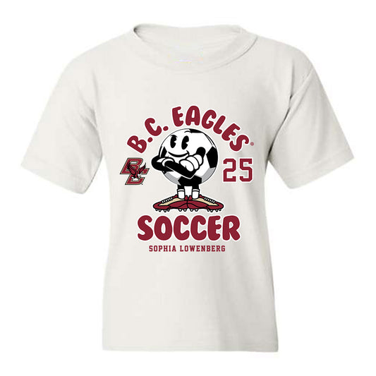Boston College - NCAA Women's Soccer : Sophia Lowenberg - White Fashion Youth T-Shirt