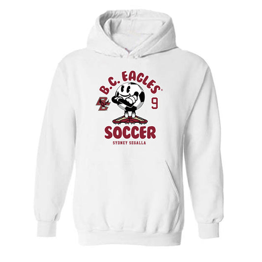 Boston College - NCAA Women's Soccer : Sydney Segalla - White Fashion Hooded Sweatshirt