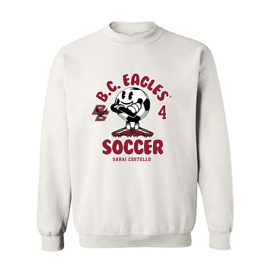 Boston College - NCAA Women's Soccer : Sarai Costello - White Fashion Sweatshirt