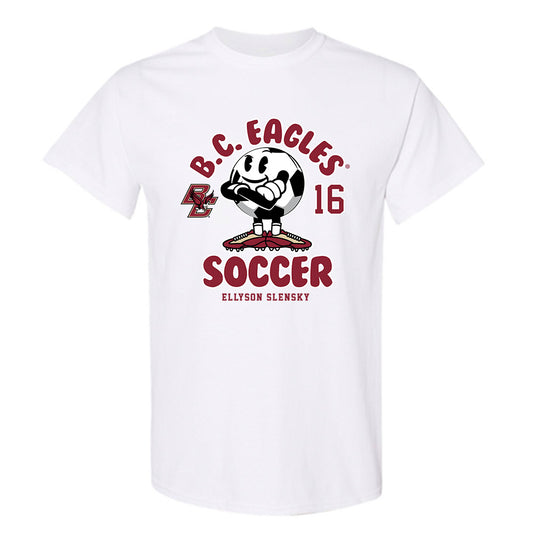 Boston College - NCAA Women's Soccer : Ellyson Slensky - White Fashion Short Sleeve T-Shirt