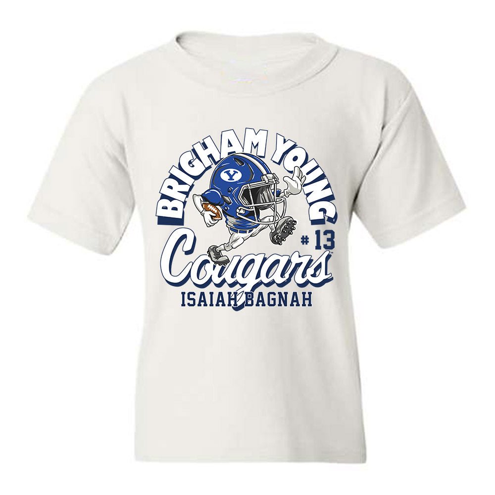 BYU - NCAA Football : Isaiah Bagnah - White Fashion Shersey Youth T-Shirt