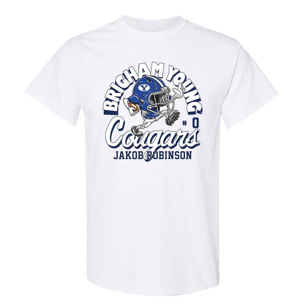 BYU - NCAA Football : Jakob Robinson - White Fashion Shersey Short Sleeve T-Shirt