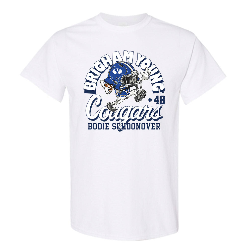 BYU - NCAA Football : Bodie Schoonover - White Fashion Shersey Short Sleeve T-Shirt