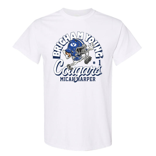 BYU - NCAA Football : Micah Harper - White Fashion Shersey Short Sleeve T-Shirt