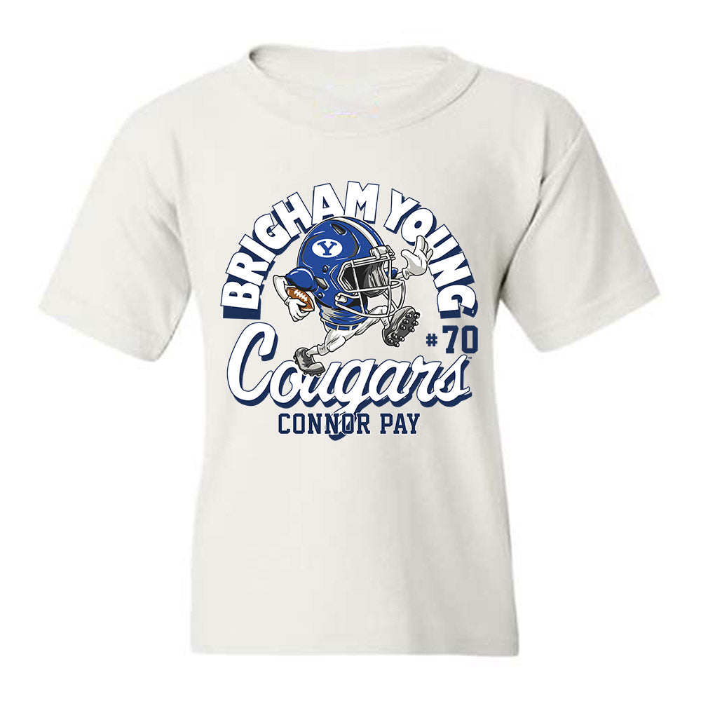 BYU - NCAA Football : Connor Pay - White Fashion Shersey Youth T-Shirt