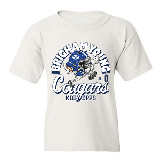 BYU - NCAA Football : Kody Epps - White Fashion Shersey Youth T-Shirt