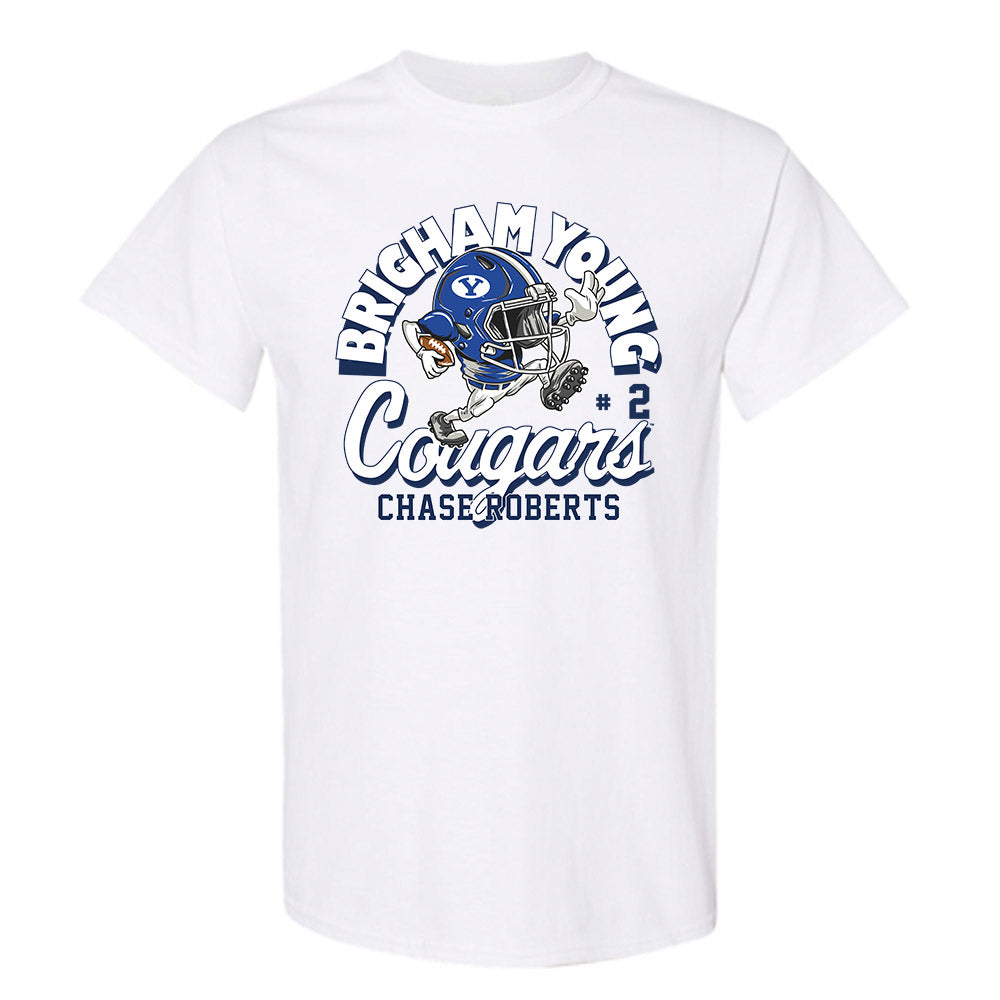 BYU - NCAA Football : Chase Roberts - White Fashion Shersey Short Sleeve T-Shirt