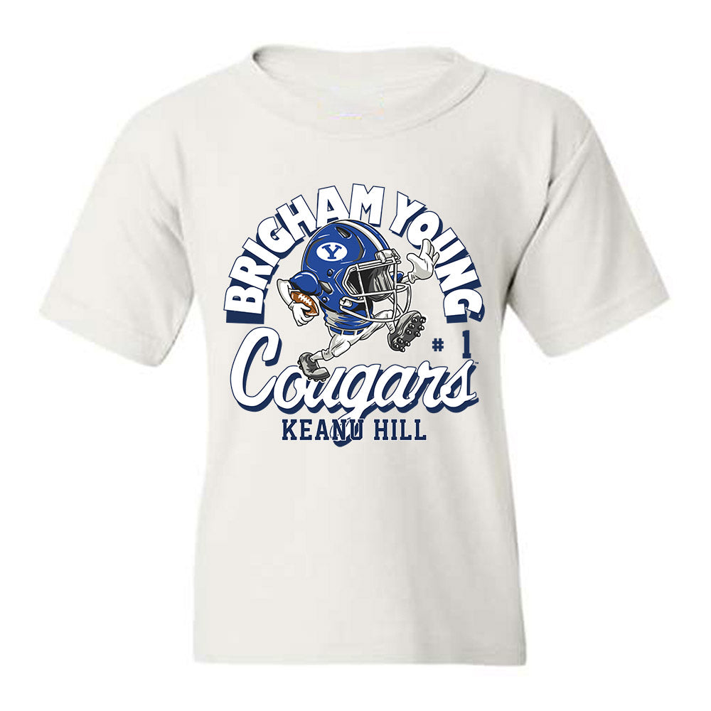 BYU - NCAA Football : Keanu Hill - White Fashion Shersey Youth T-Shirt