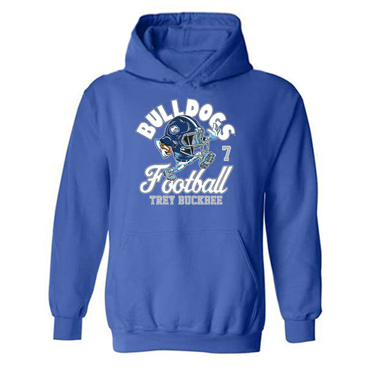 Drake - NCAA Football : Trey Buckbee - Royal Fashion Shersey Hooded Sweatshirt