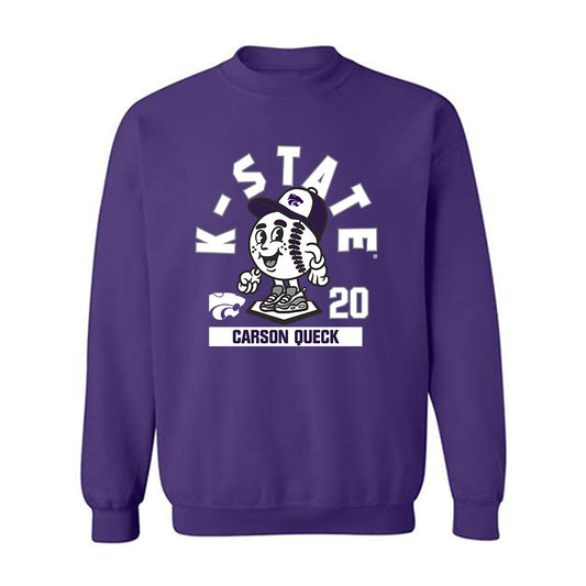 Kansas State - NCAA Baseball : Carson Queck - Crewneck Sweatshirt Fashion Shersey