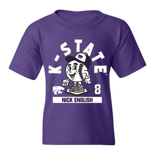 Kansas State - NCAA Baseball : Nick English - Youth T-Shirt Fashion Shersey