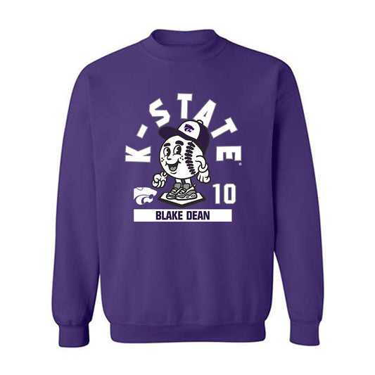 Kansas State - NCAA Baseball : Blake Dean - Crewneck Sweatshirt Fashion Shersey