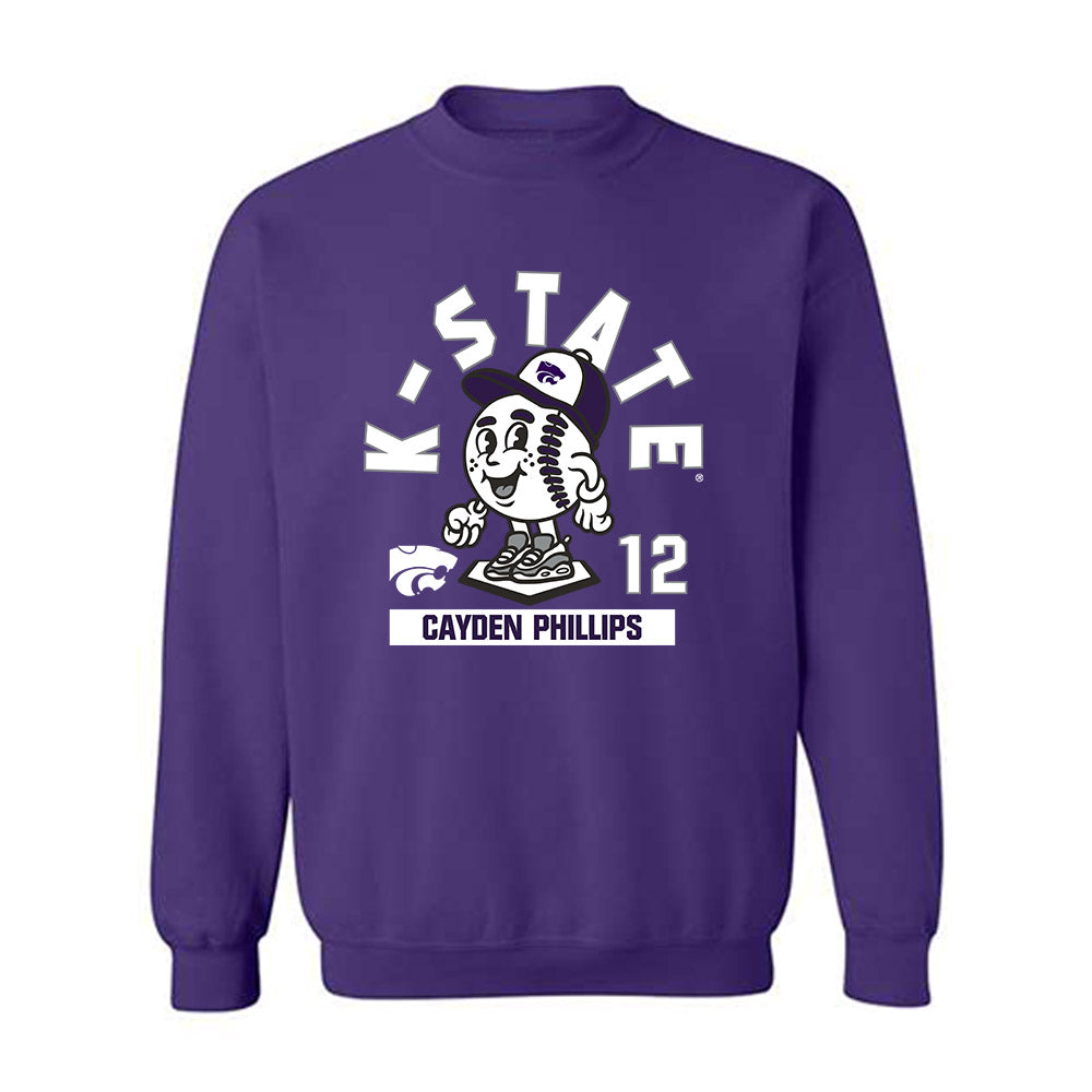 Kansas State - NCAA Baseball : Cayden Phillips - Crewneck Sweatshirt Fashion Shersey