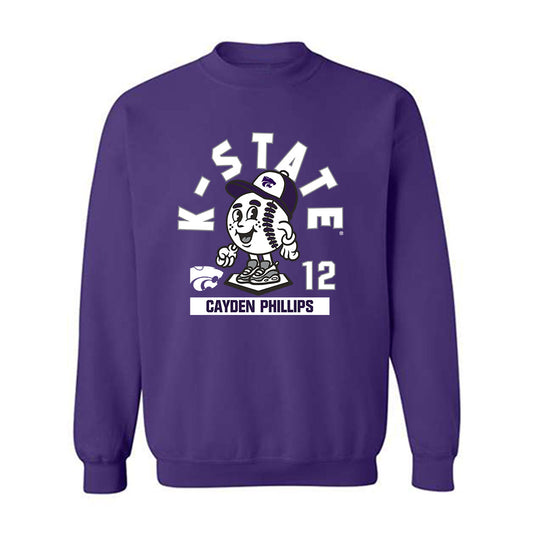 Kansas State - NCAA Baseball : Cayden Phillips - Crewneck Sweatshirt Fashion Shersey
