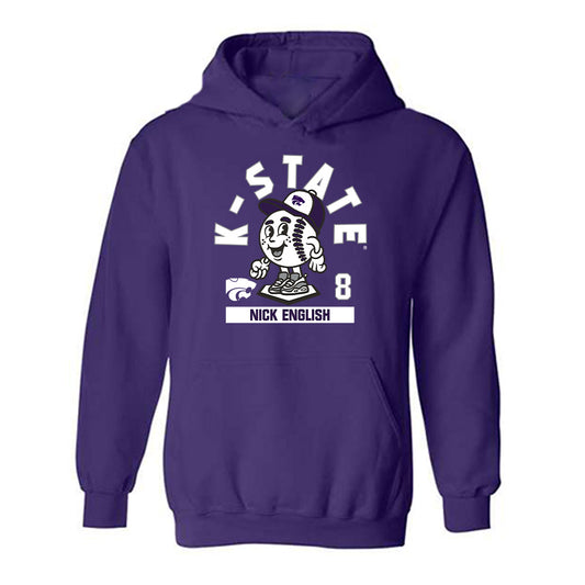 Kansas State - NCAA Baseball : Nick English - Hooded Sweatshirt Fashion Shersey