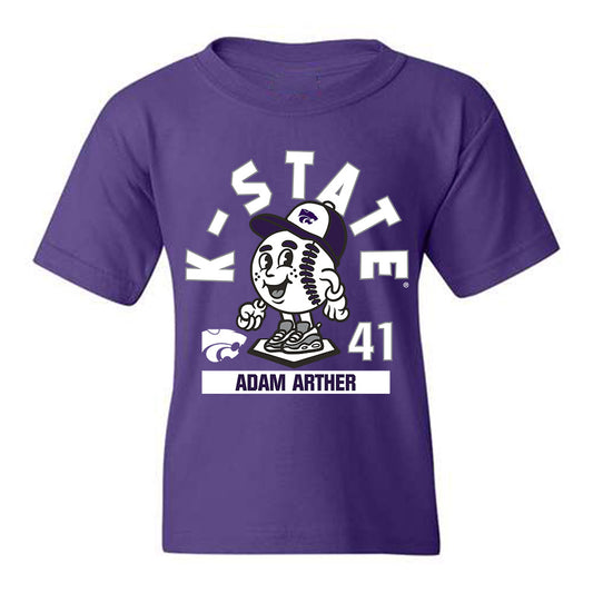 Kansas State - NCAA Baseball : Adam Arther - Youth T-Shirt Fashion Shersey