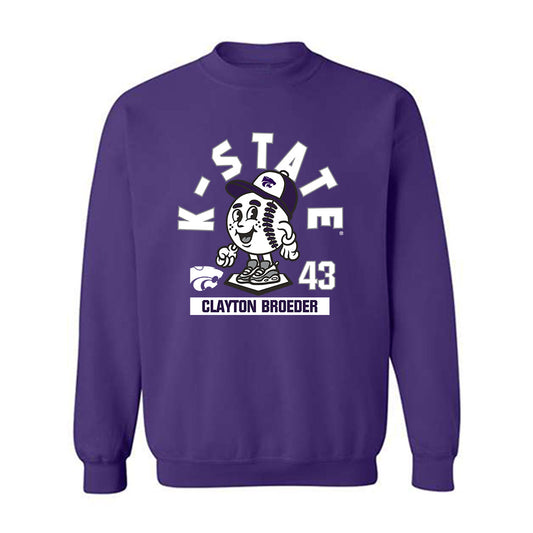 Kansas State - NCAA Baseball : Clayton Broeder - Crewneck Sweatshirt Fashion Shersey