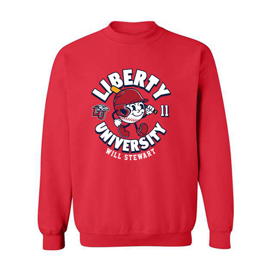 Liberty - NCAA Baseball : Will Stewart - Crewneck Sweatshirt Fashion Shersey