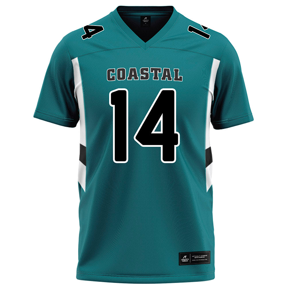 Coastal Carolina - NCAA Football : Jared Brown - Teal Jersey