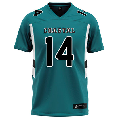 Coastal Carolina - NCAA Football : Jared Brown - Teal Jersey