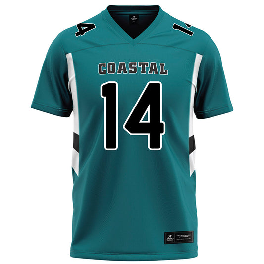 Coastal Carolina - NCAA Football : Jared Brown - Teal Jersey