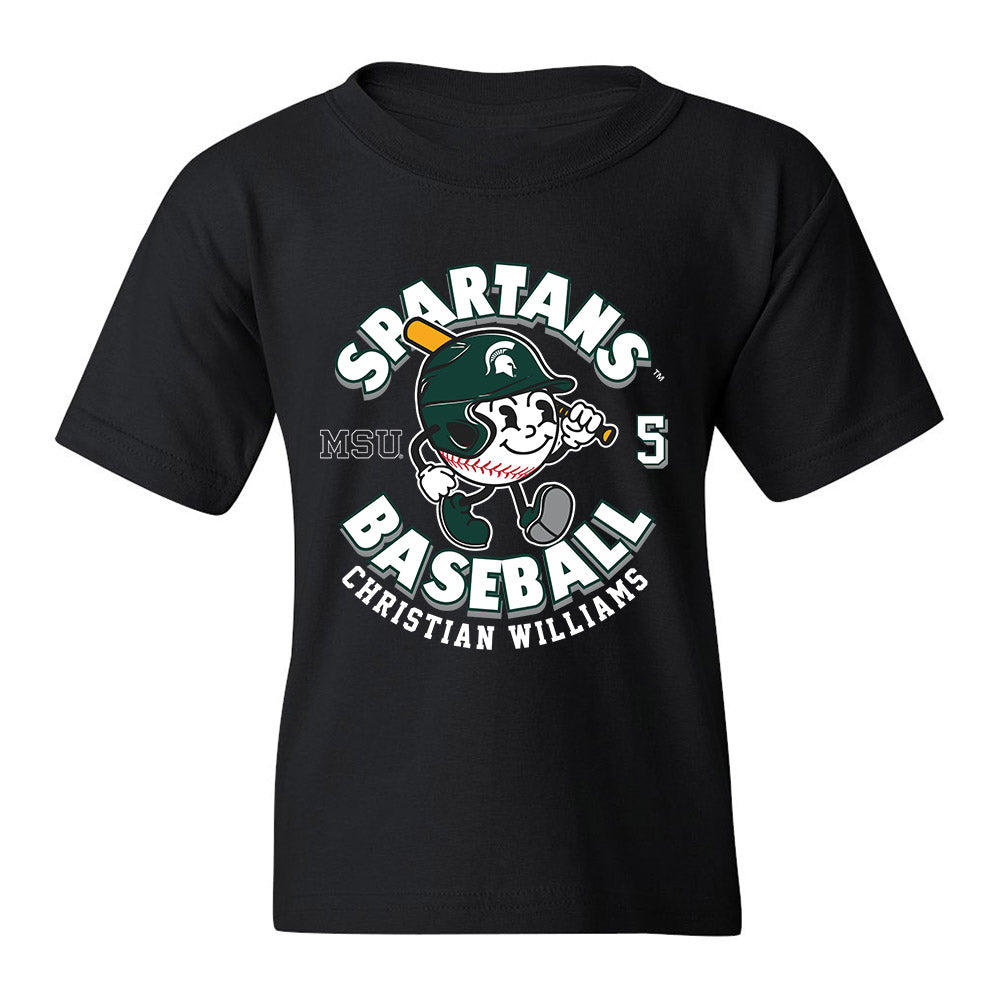 Michigan State - NCAA Baseball : Christian Williams - Youth T-Shirt Fashion Shersey