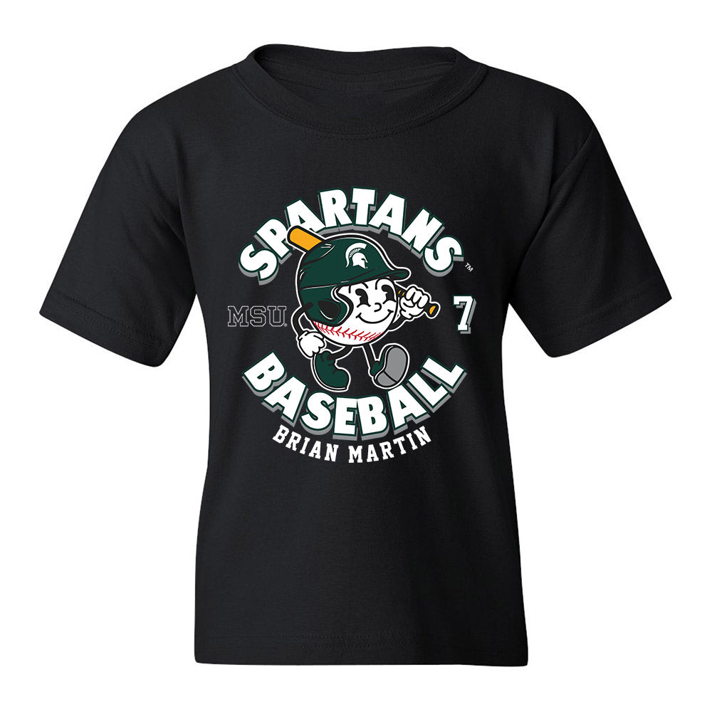 Michigan State - NCAA Baseball : Brian Martin - Youth T-Shirt Fashion Shersey